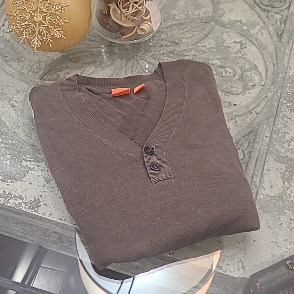 HUGO BOSS MEN'S LINEN SWEATER LARGE